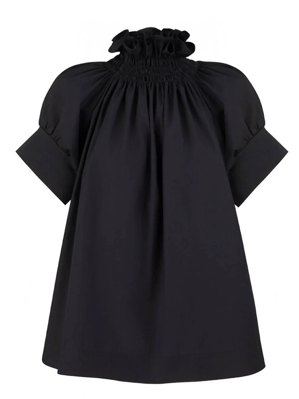 NWT Monica Nera FRANKA BLACK COTTON SHIRT sz XL